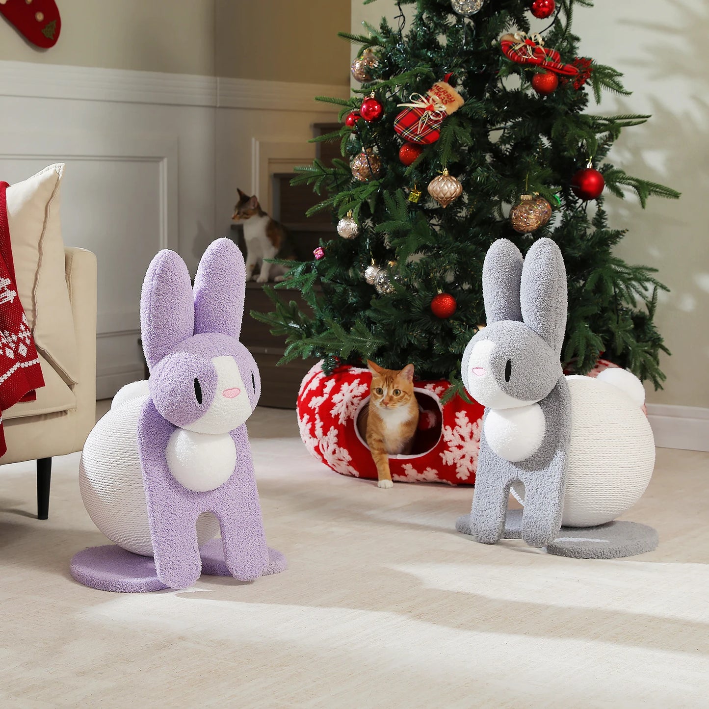 Modern Cat Scratching Post with Perch (61 cm)