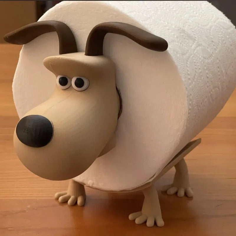 Puppy Toilet Holder – Cute Floor-Standing Bathroom Storage Accessory