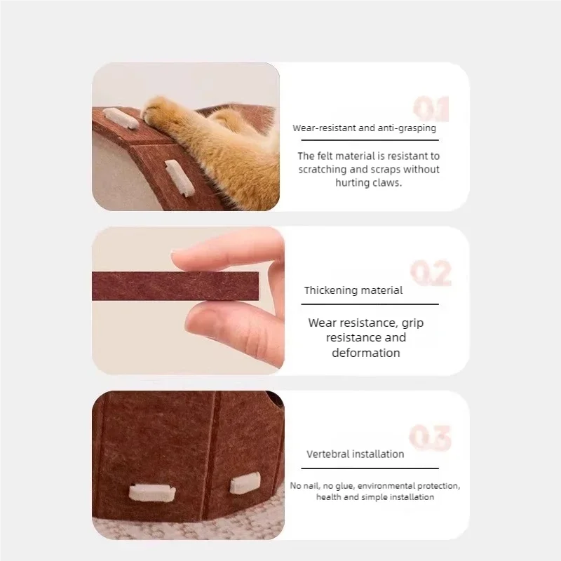 Felt Cat Bed – Semi-Enclosed, All-Season Cozy Cat House