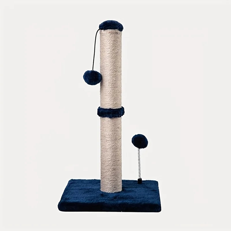 34-Inch Tall Sisal Cat Scratching Post with Hanging Toy