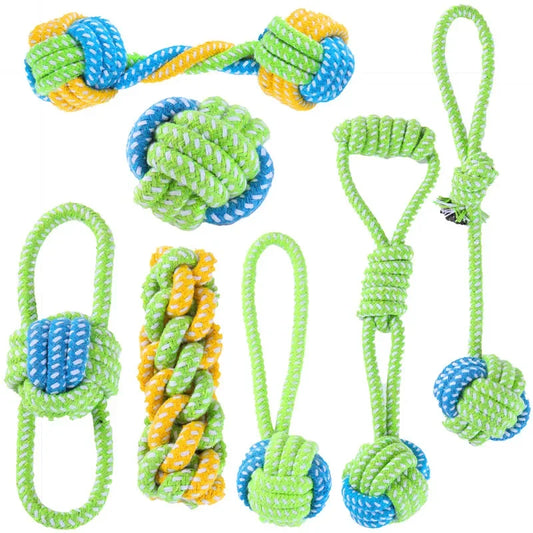 Bite-Resistant Cotton Rope Dog Toy for Chewing & Dental Care