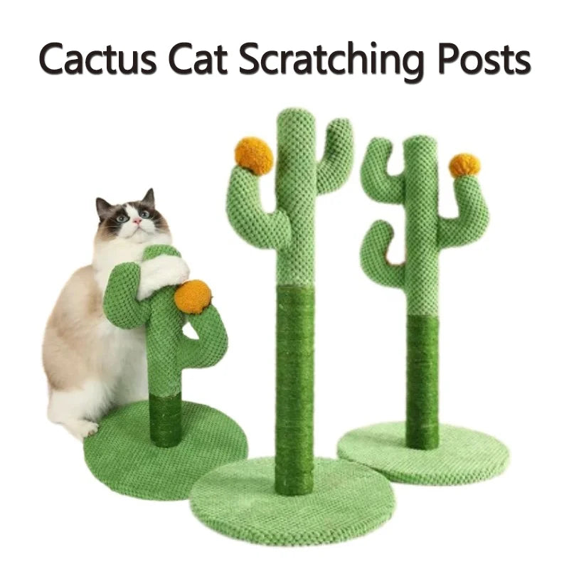 Cactus-Shaped Cat Scratching Post with Sisal Rope – Interactive Climbing & Scratching