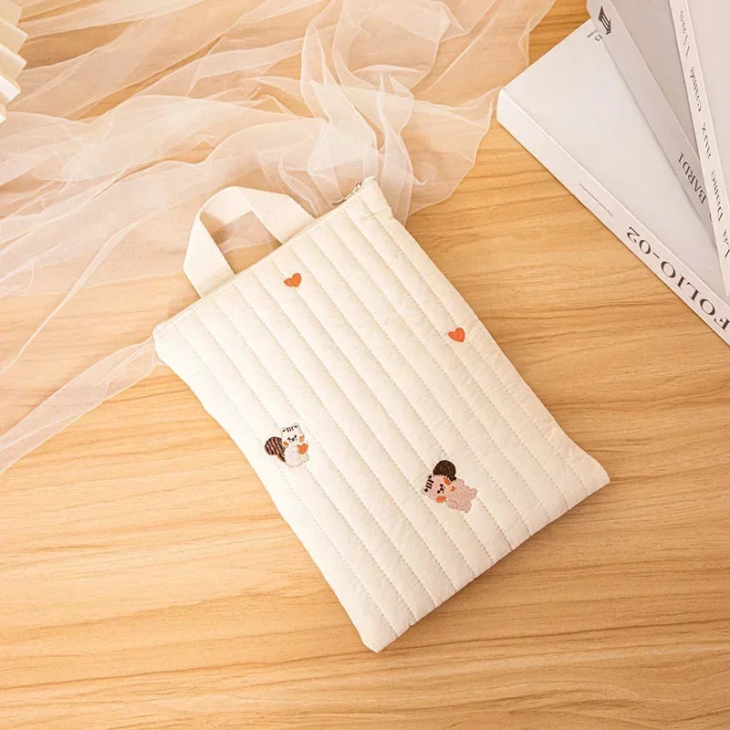 Cute Bear Embroidery Baby Diaper Bag – Portable Mommy Organizer