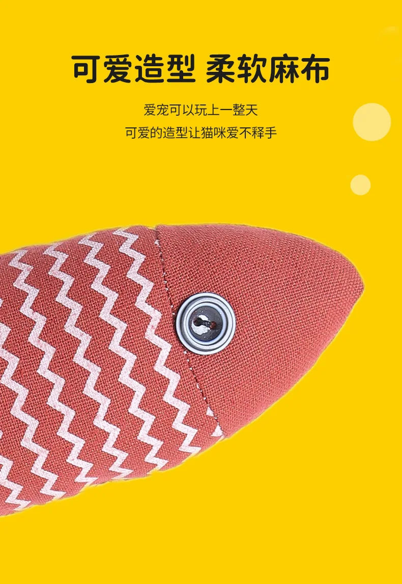 Realistic Plush Catnip Fish Toy for Cats