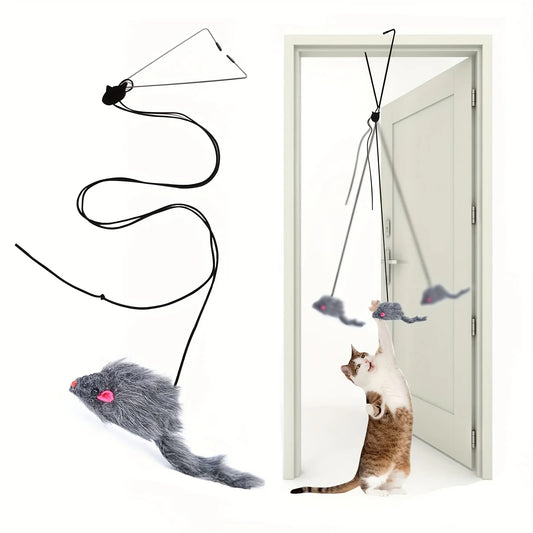 Door-Hanging Interactive Cat Toy for Active Play