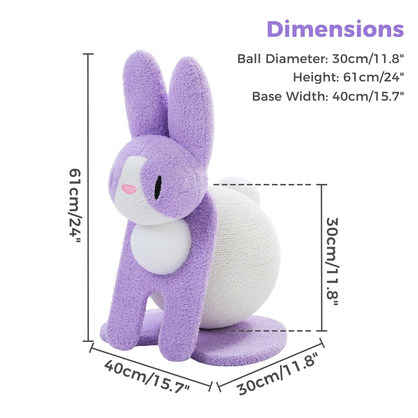 Modern Cat Scratching Post with Perch (61 cm)