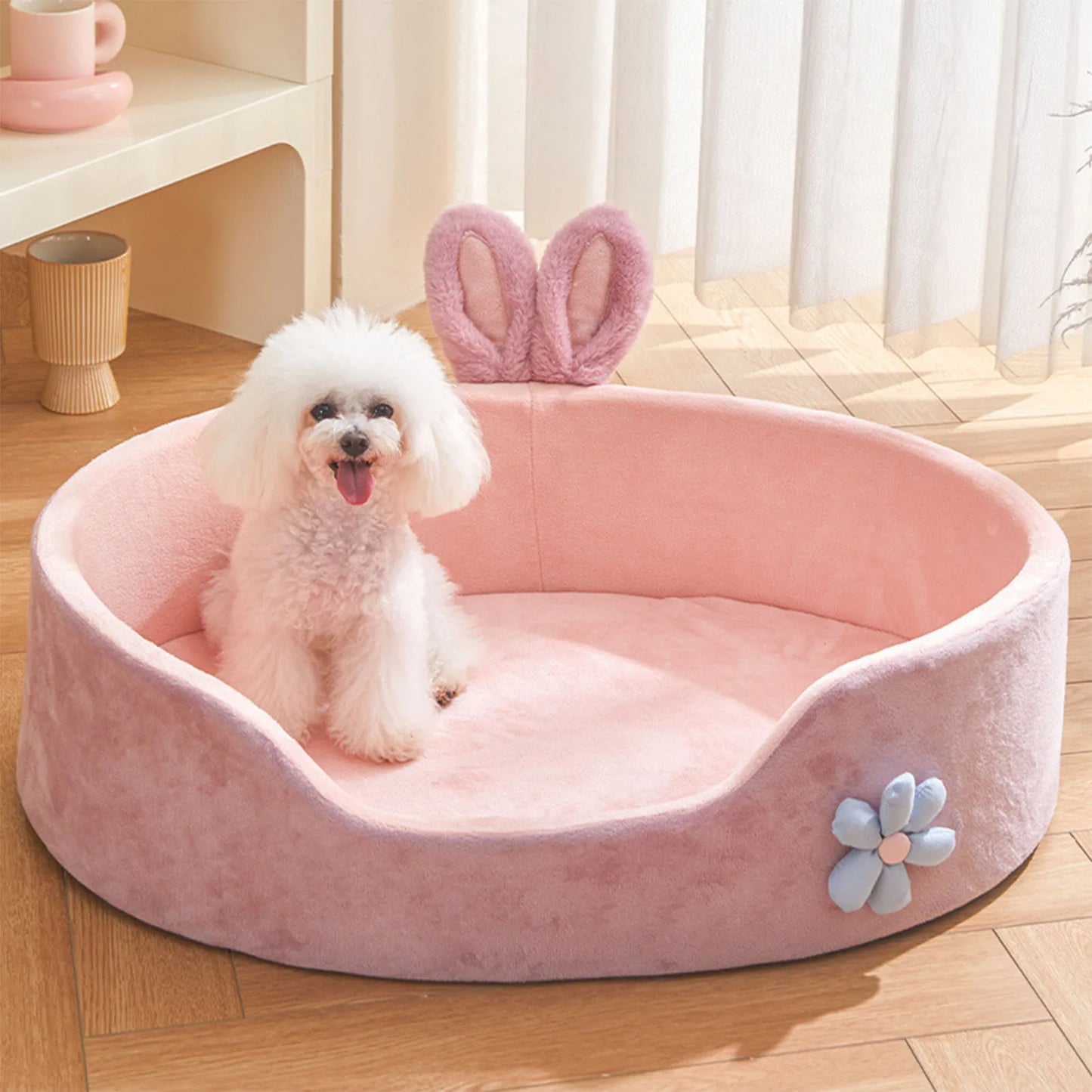 Detachable Washable Pet Bed – Soft & Warm Dog and Cat Sleeping Bed