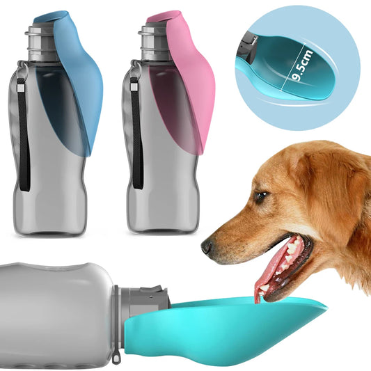 800ML Portable Dog Water Bottle Dispenser for Travel & Outdoor Use