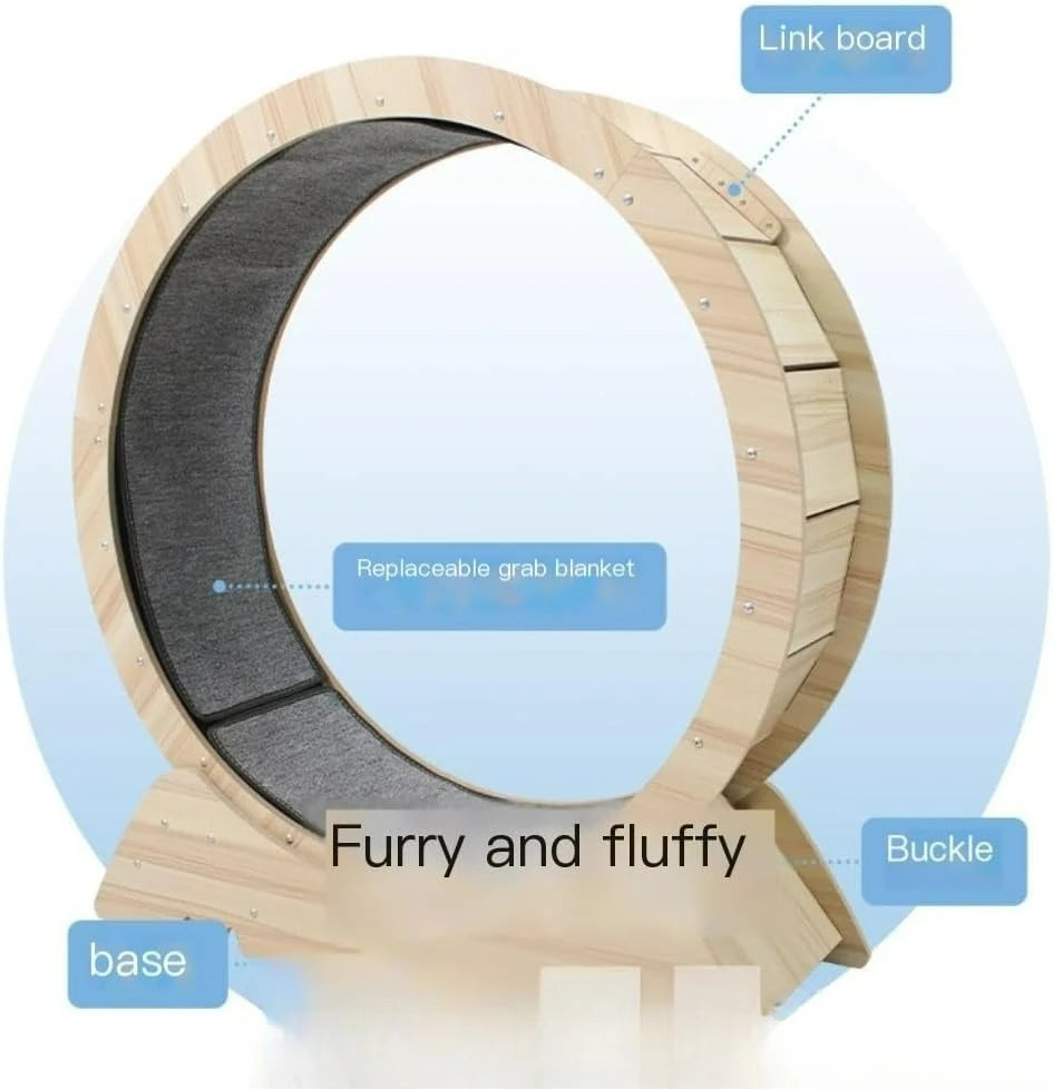 Silent Cat Exercise Wheel with Safety Guard – 360° Whisker-Friendly Indoor Treadmill for Cats