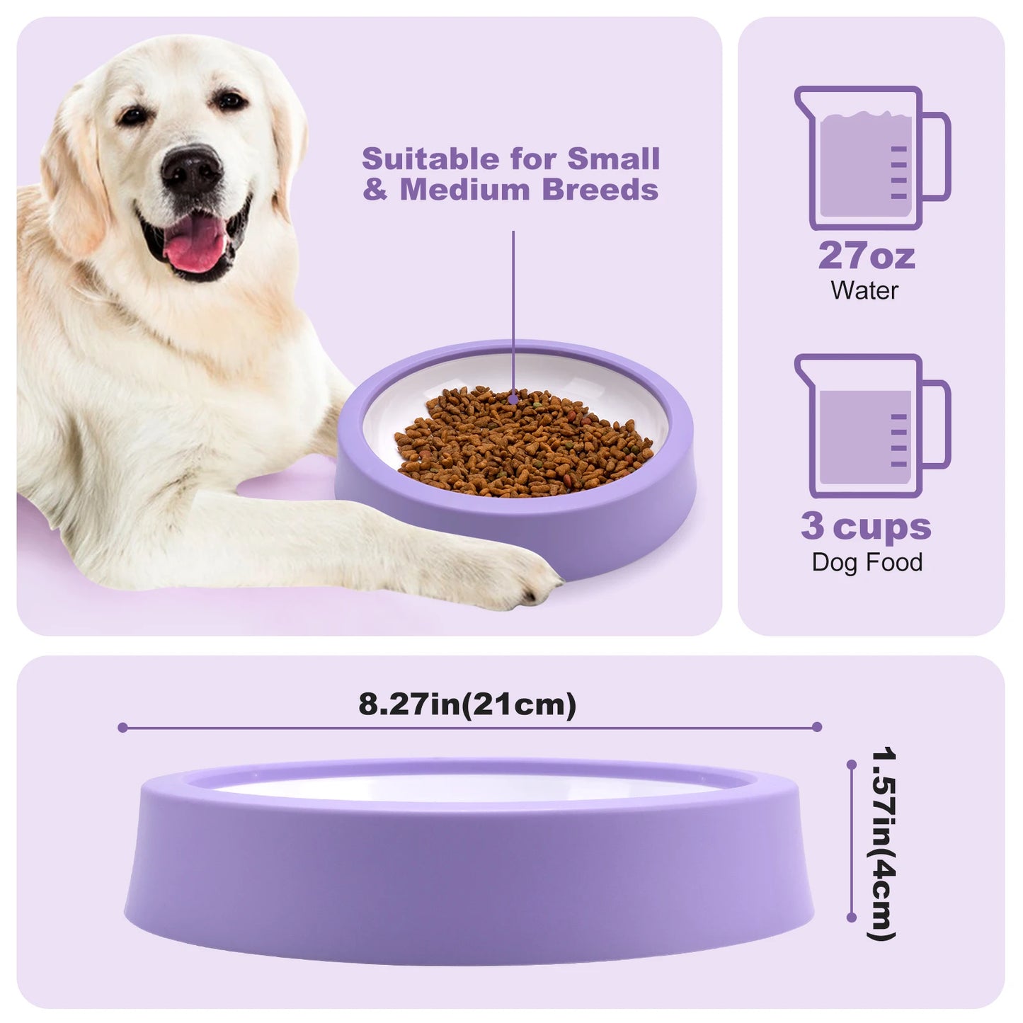 Maze Slow Feeder Pet Bowl with Non-Slip Base