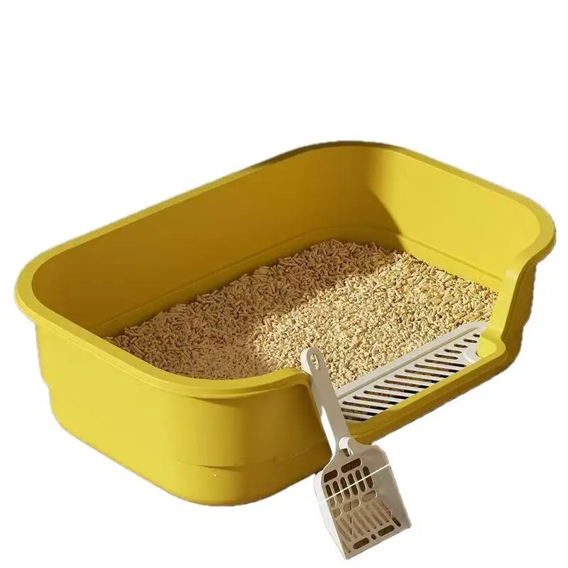 Multifunctional Semi-Enclosed Cat Litter Box – Large Capacity, Odor-Resistant