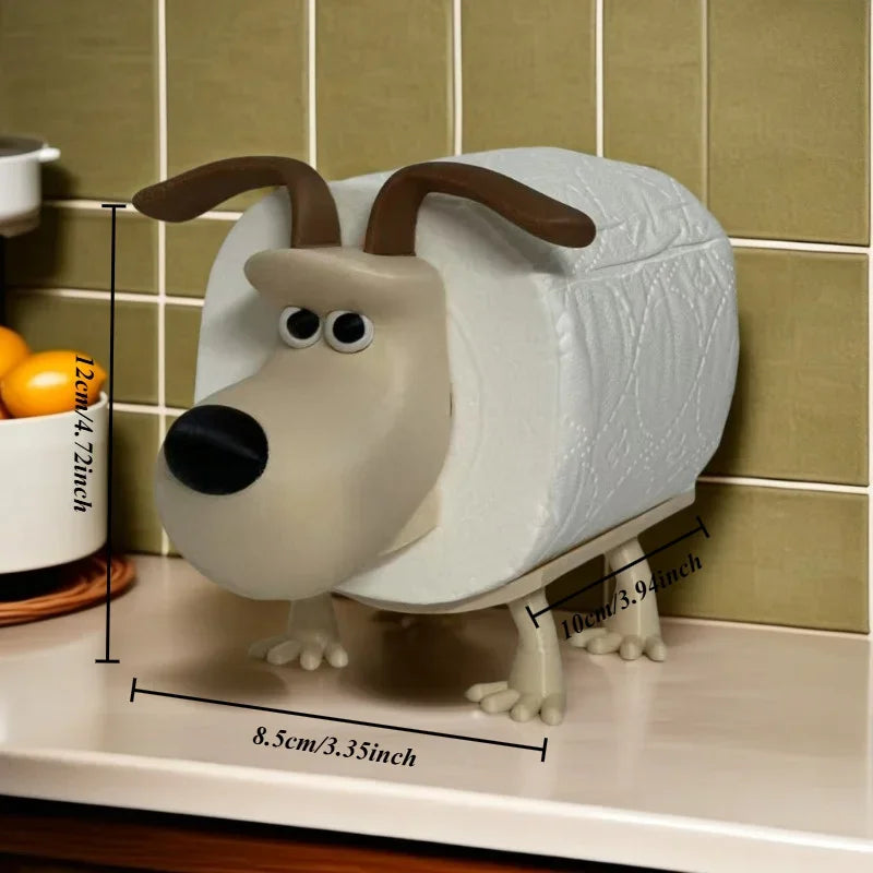 Puppy Toilet Holder – Cute Floor-Standing Bathroom Storage Accessory