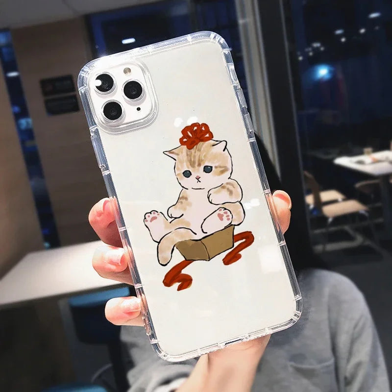 Funny Halloween Cat iPhone Case – Cartoon Animal Shockproof Phone Cover