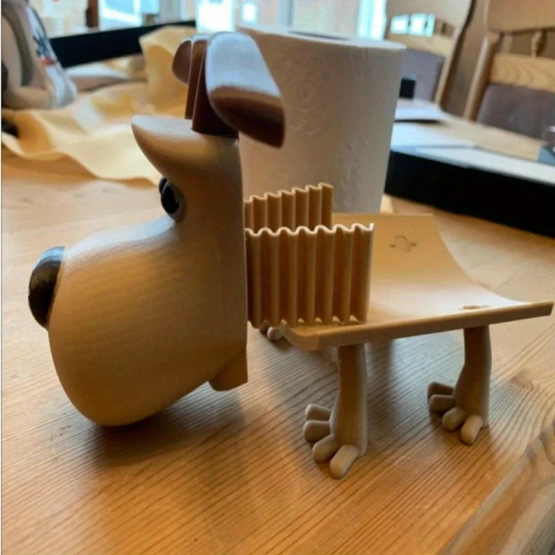 Puppy Toilet Holder – Cute Floor-Standing Bathroom Storage Accessory