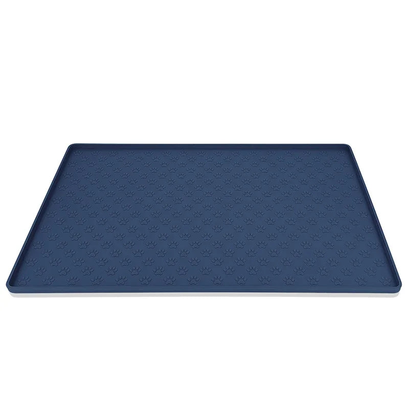 Waterproof Silicone Pet Feeding Mat with Raised Edges