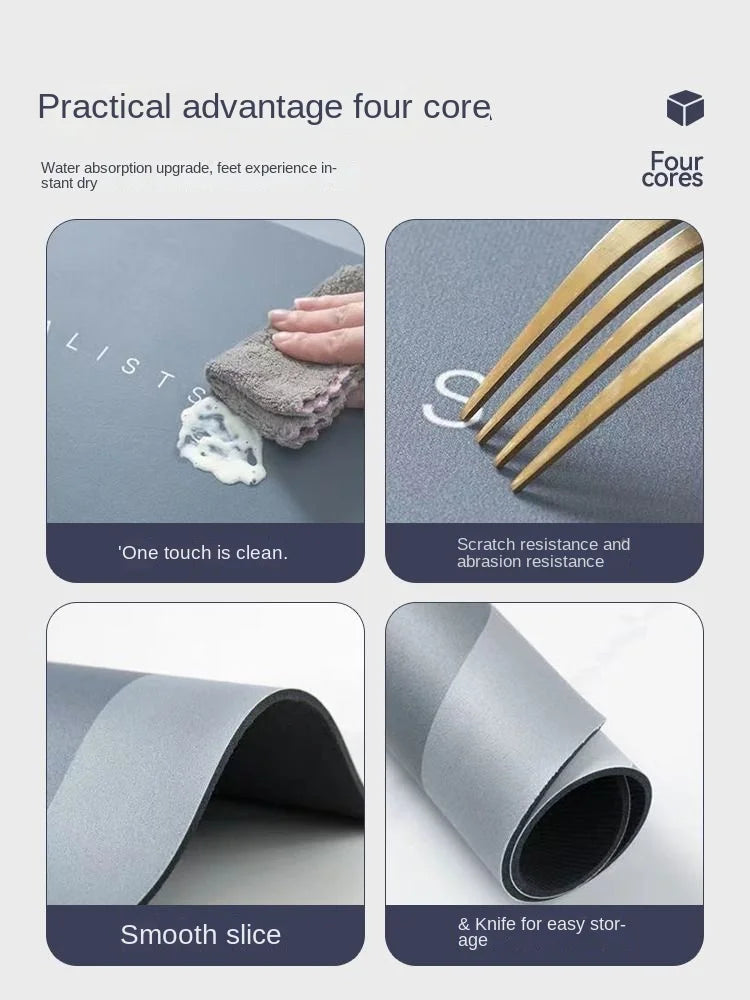 Dachshund Puppy Absorbent Bathroom Mat – Non-Slip Diatom Mud Floor Rug