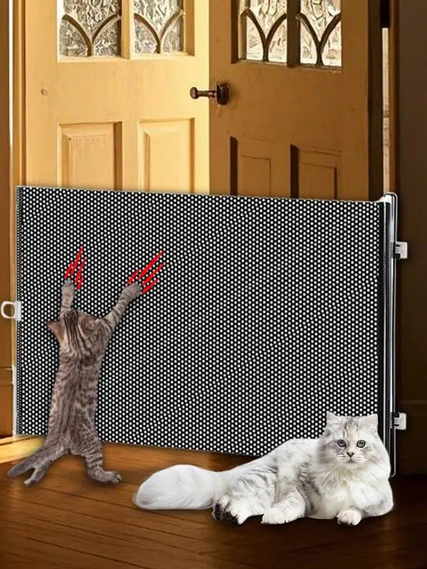 Retractable Indoor Pet Safety Gate for Dogs & Kittens – Mesh Blocking Fence