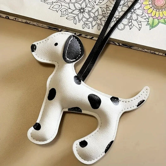 Cute Dalmatian Dog Charm – Leather Bag Pendant Accessory