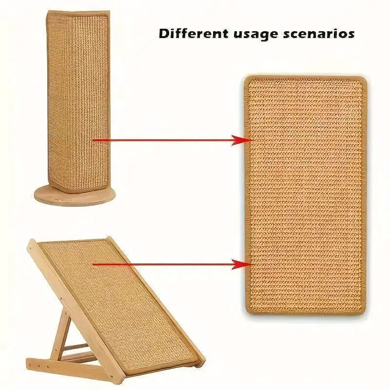 Durable Hemp Rope Cat & Rabbit Scratching Board – Sofa-Safe, Multi-Layer Exercise