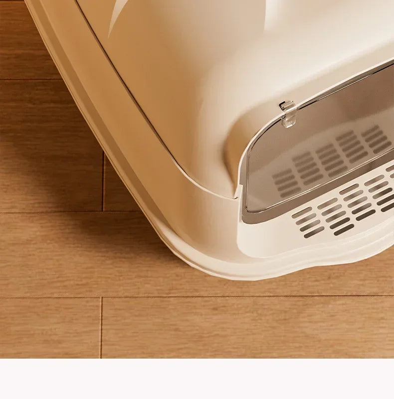 Fully Enclosed Large Cat Litter Box with Removable Top
