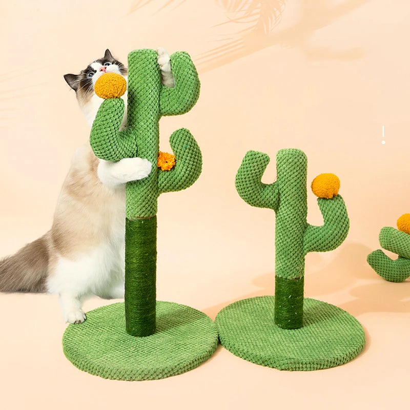 Cactus-Shaped Cat Scratching Post with Sisal Rope – Interactive Climbing & Scratching