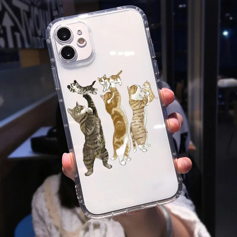 Funny Halloween Cat iPhone Case – Cartoon Animal Shockproof Phone Cover