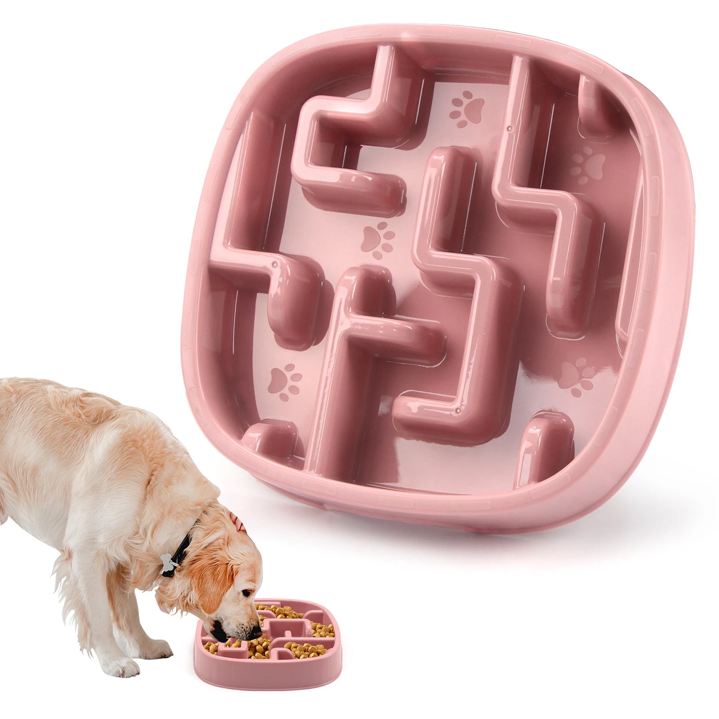 Maze Slow Feeder Pet Bowl with Non-Slip Base