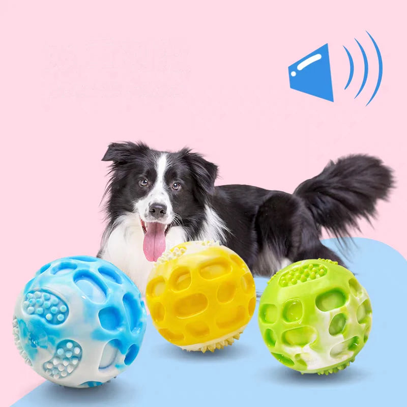Durable Rubber Dog Ball Toy for Chewing & Training