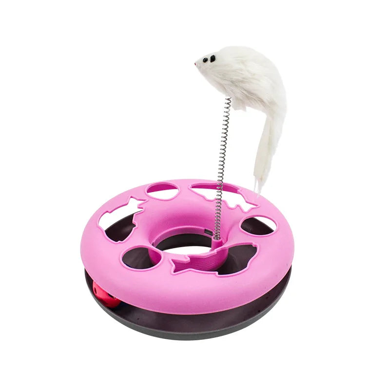 Interactive Cat Roller Track Toy Set with Catnip Spring Mouse & Exercise Balls