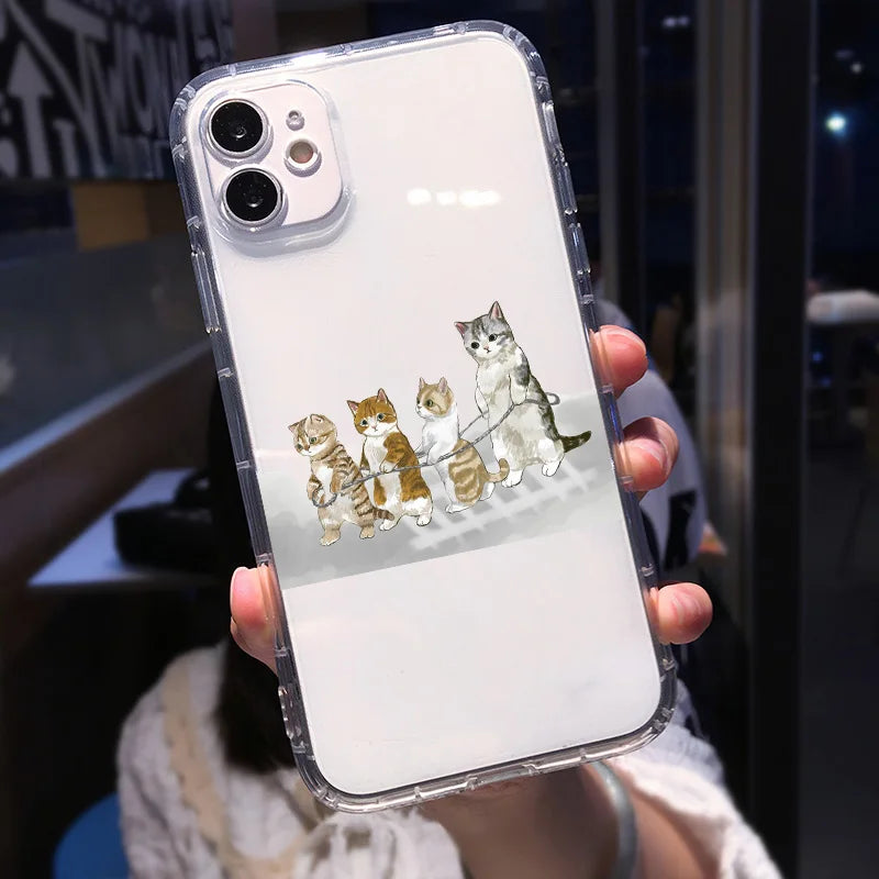 Funny Halloween Cat iPhone Case – Cartoon Animal Shockproof Phone Cover