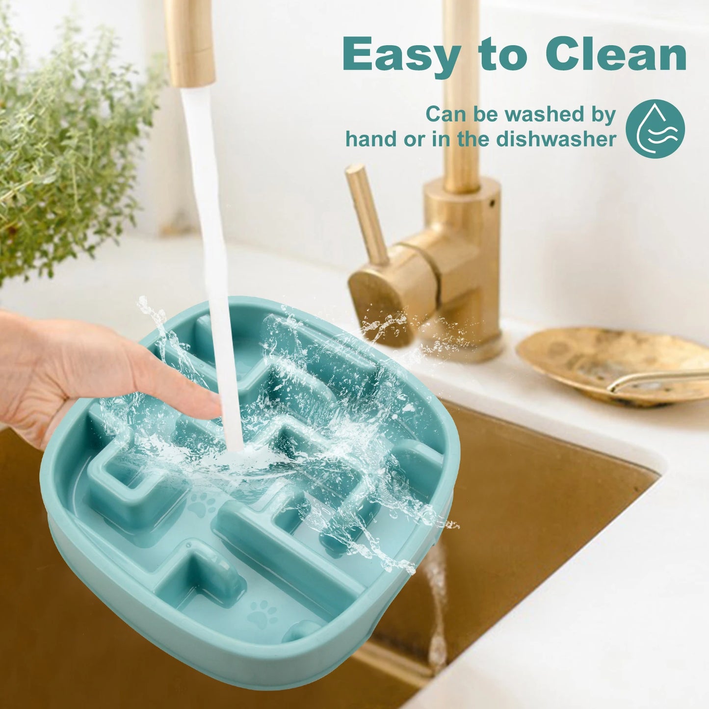 Maze Slow Feeder Pet Bowl with Non-Slip Base