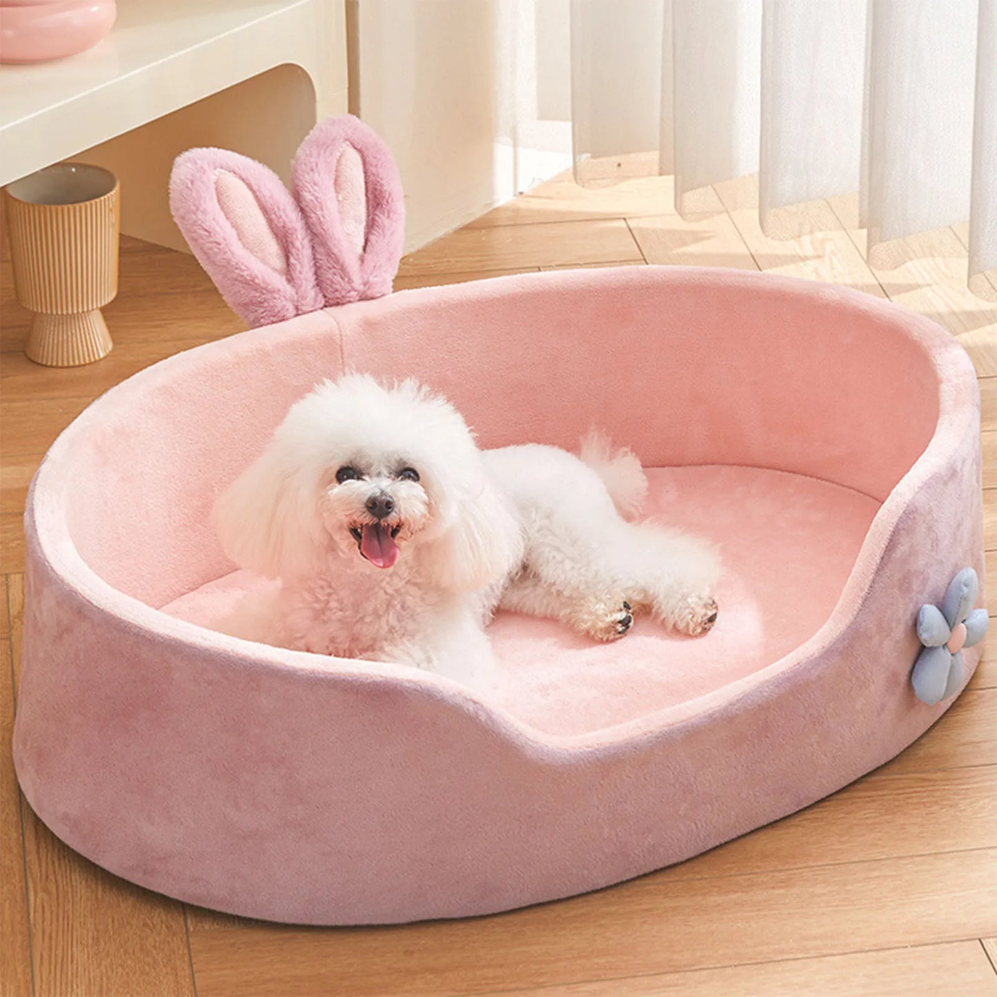 Detachable Washable Pet Bed – Soft & Warm Dog and Cat Sleeping Bed