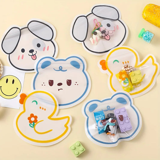 15/30PCS Animal Gift Bags with Handle & Ziplock Seal – Valentine’s & Birthday Party Supplies