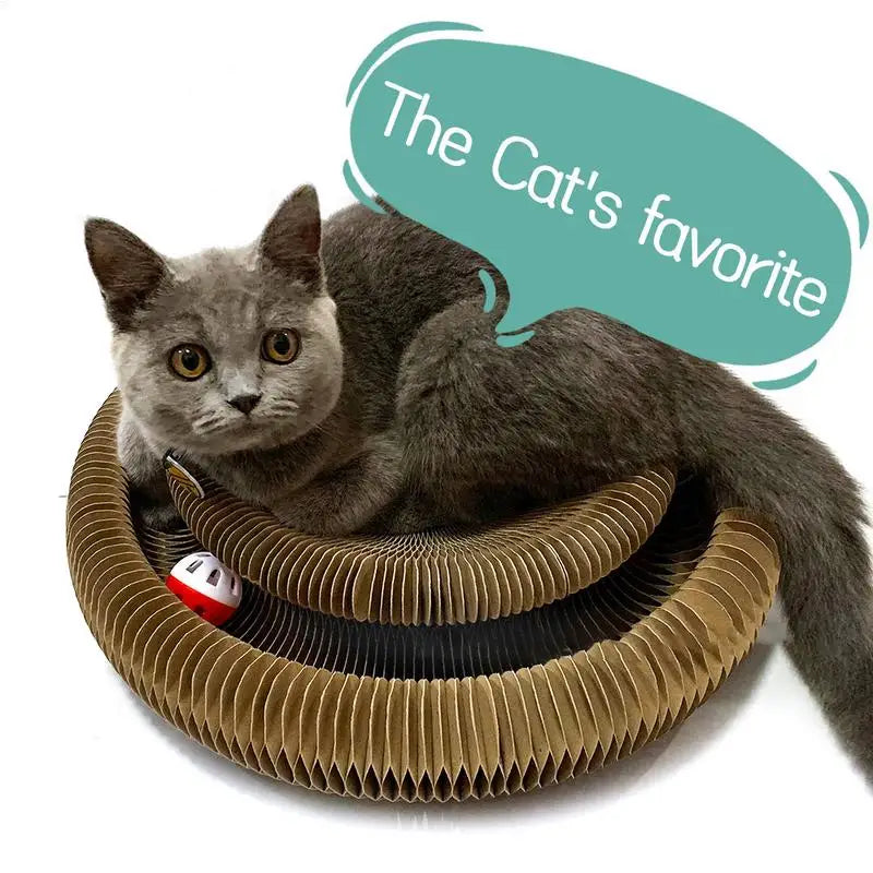 Kitty Curls Cat Toy – Interactive Scratch Pad & Resting Spot