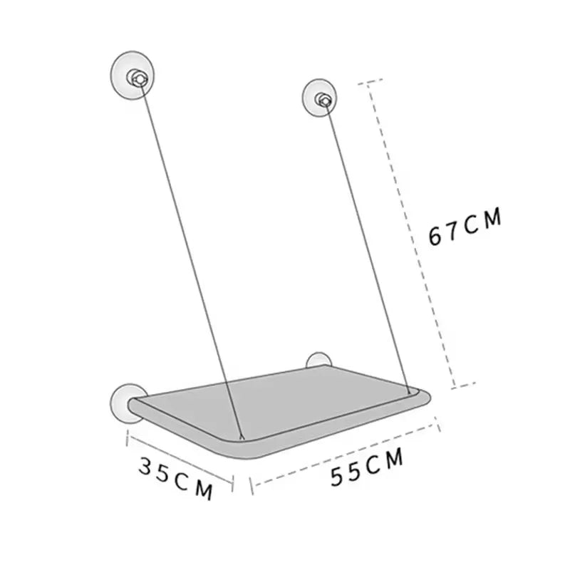 Window-Mounted Cat Hammock Bed with Suction Cups