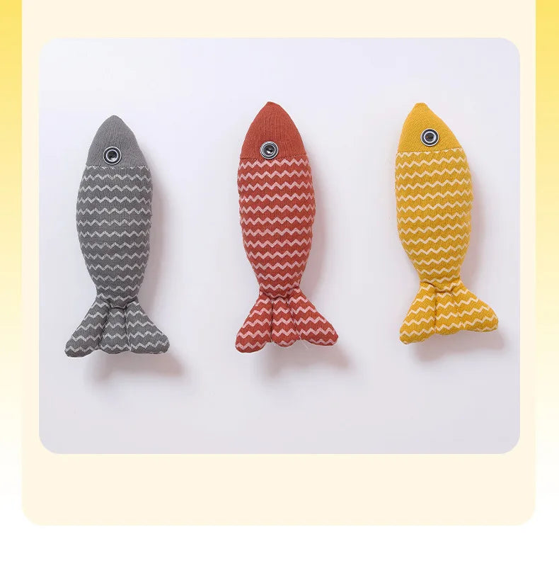 Realistic Plush Catnip Fish Toy for Cats