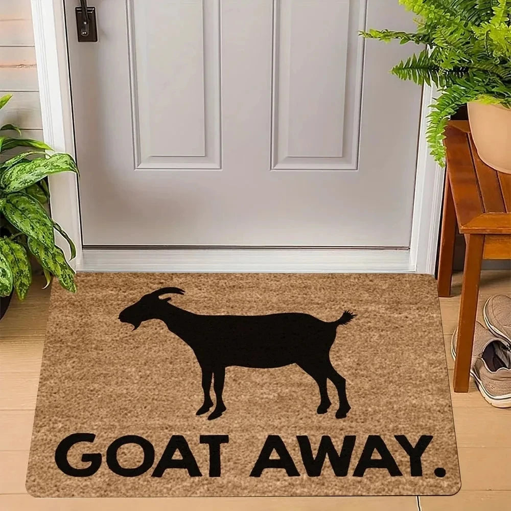 Go Away Animal Doormat – Funny Non-Slip Entrance Rug