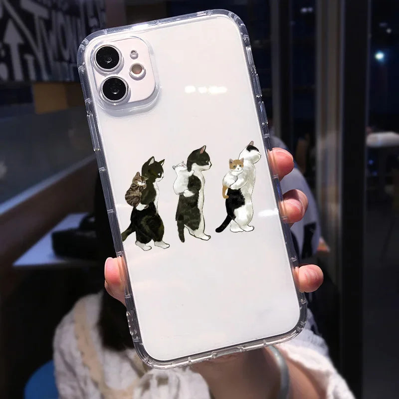 Funny Halloween Cat iPhone Case – Cartoon Animal Shockproof Phone Cover