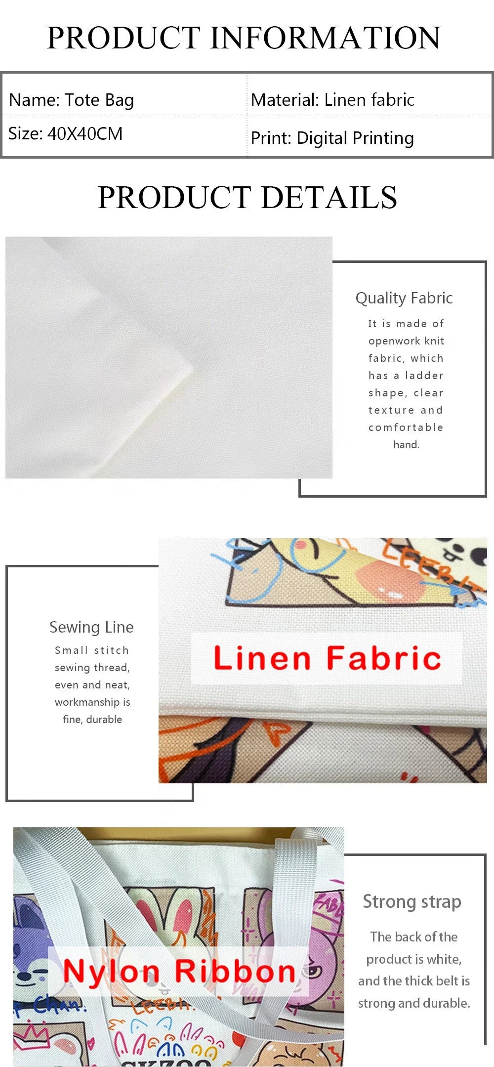 Cute Dog Print Tote Bag – Large Capacity Shoulder Bag for Women, Casual Handbag for Work, School, and Shopping