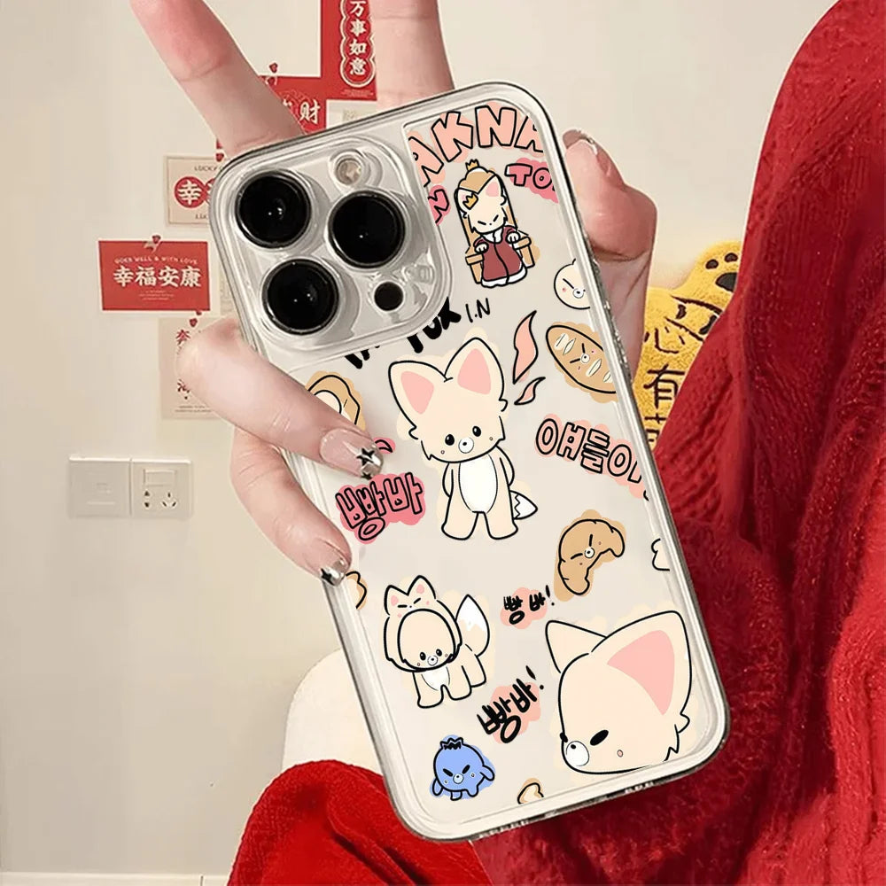 Cute Animal Singer Cartoon iPhone Case – Soft Clear Shockproof Phone Cover
