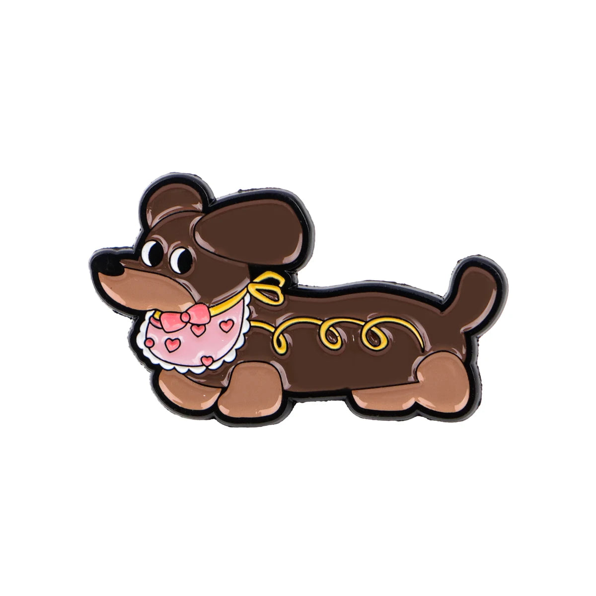 Cute Cartoon Dachshund Enamel Lapel Pin