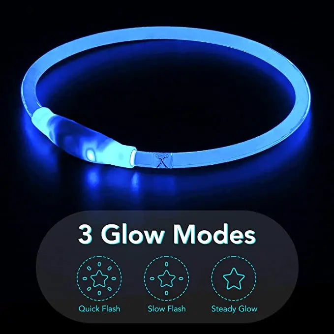LED Luminous Dog & Cat Collar – Rechargeable Glowing Safety Collar