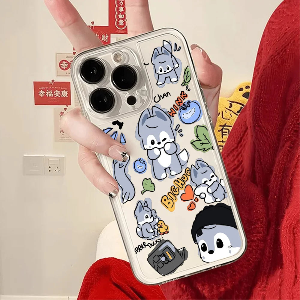 Cute Animal Singer Cartoon iPhone Case – Soft Clear Shockproof Phone Cover