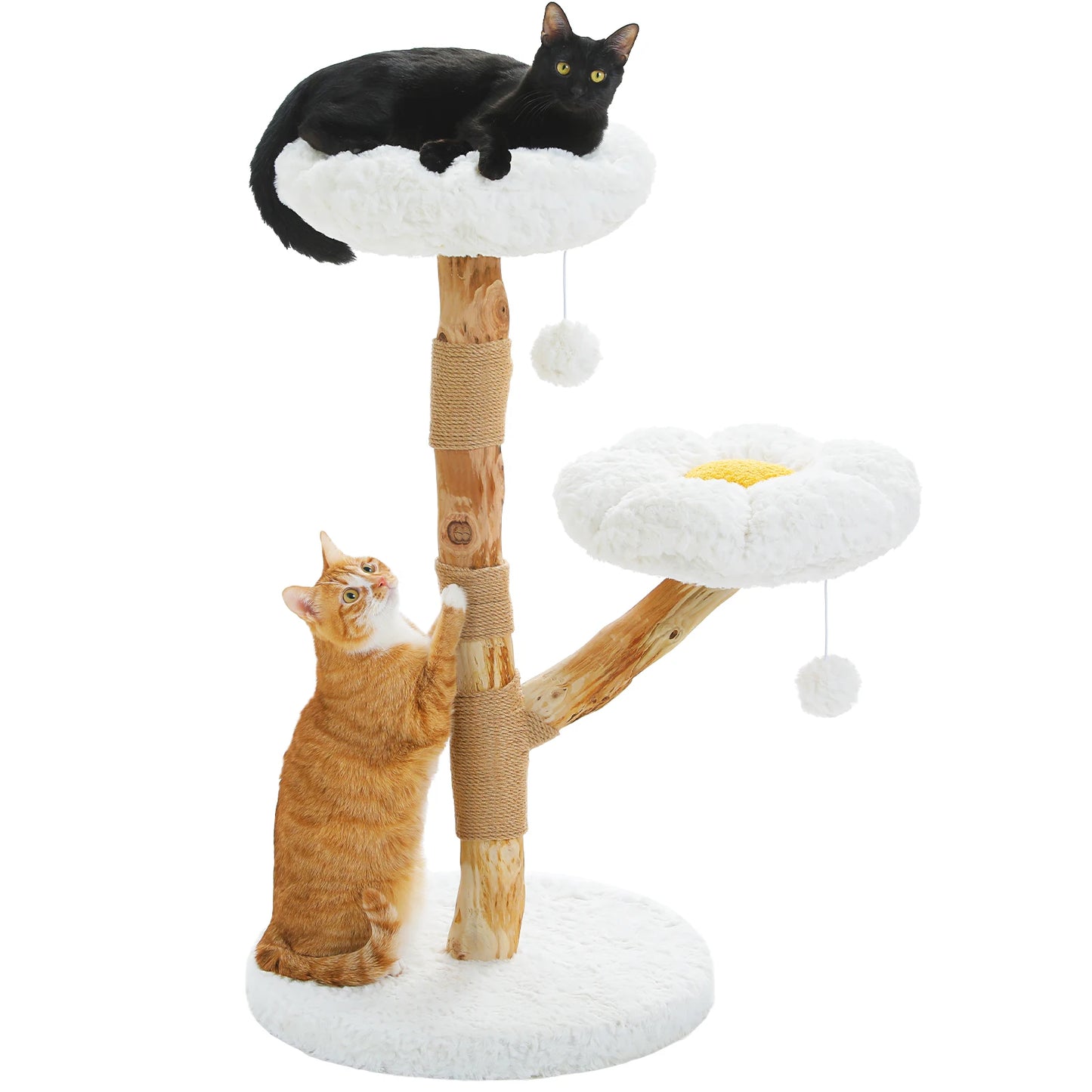 Flower-Shaped Modern Cat Tree with 2 Perches – Indoor Climbing Tower & Scratching Post  📂 Category