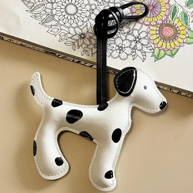 Cute Dalmatian Dog Charm – Leather Bag Pendant Accessory