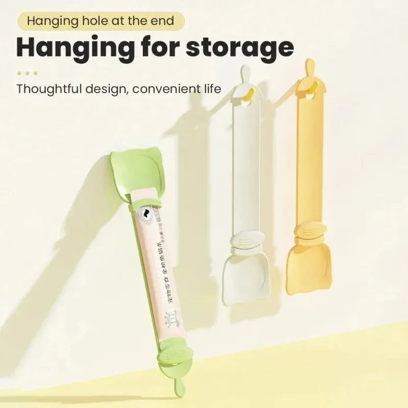 Cat Strip Feeder Spoon with Long Handle for Lickable Wet Food