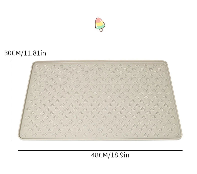 Silicone Pet Feeding Mat with Raised Edges