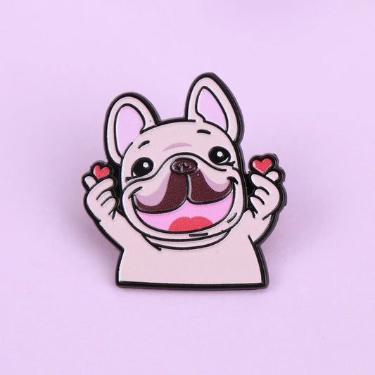 Cute French Bulldog Enamel Lapel Pin