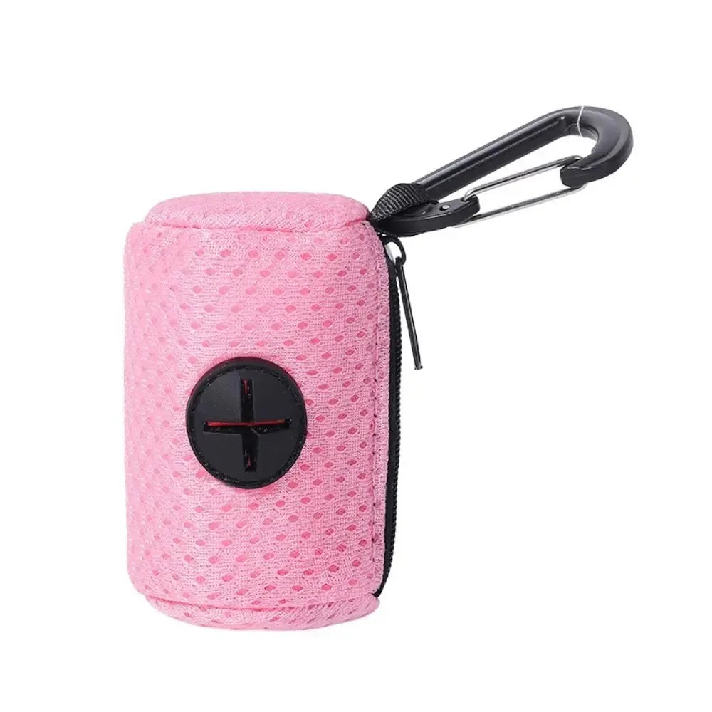 Portable Mesh Dog Poo Bags Dispenser with Buckle