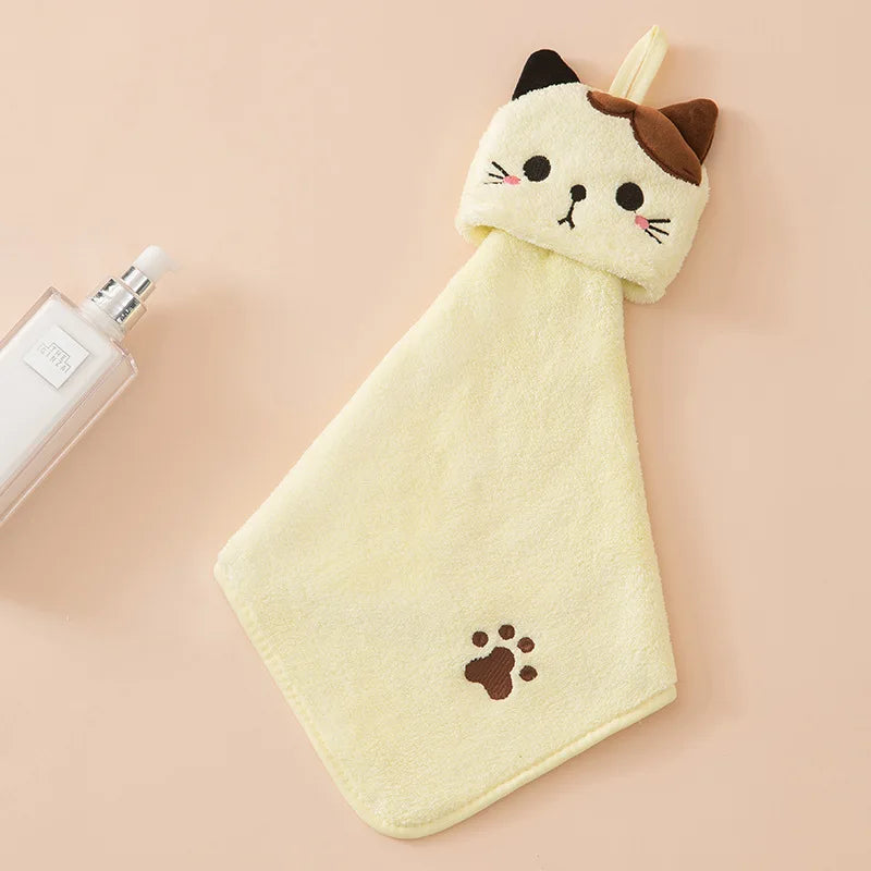 Cute Cat Hanging Kitchen Cleaning Towel – Soft, Absorbent & Quick-Dry
